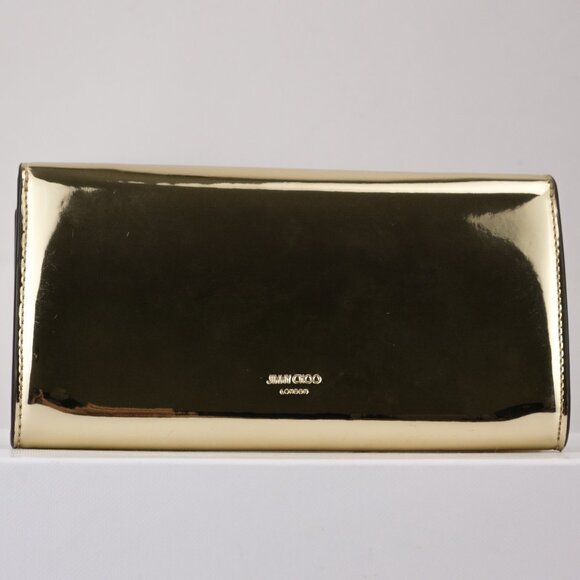 Jimmy Choo Varenne Avenue Metallic Gold Wallet on Chain Clutch Bag - Picture 4 of 12